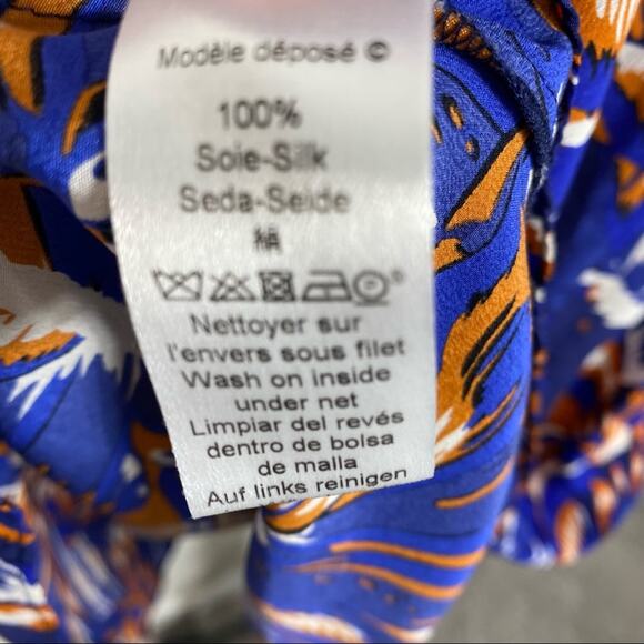 Kenzo Womens 100% Silk Torn Flowers Print Dress Size X-Small - Picture 10 of 13